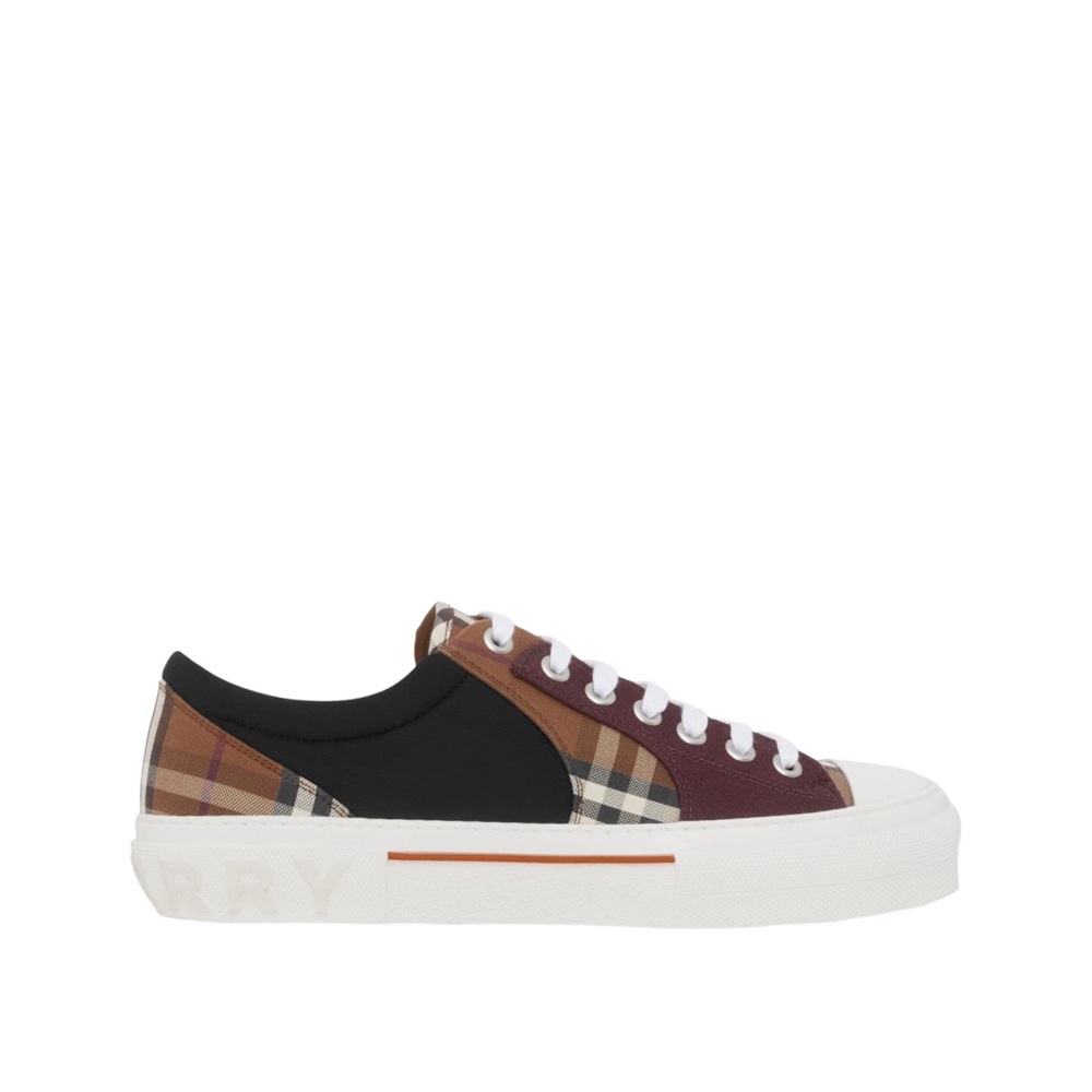 🆕 👟 Burberry Kai Check Low-Top Sneakers Color: Dark Birch Brown Check Size: 41